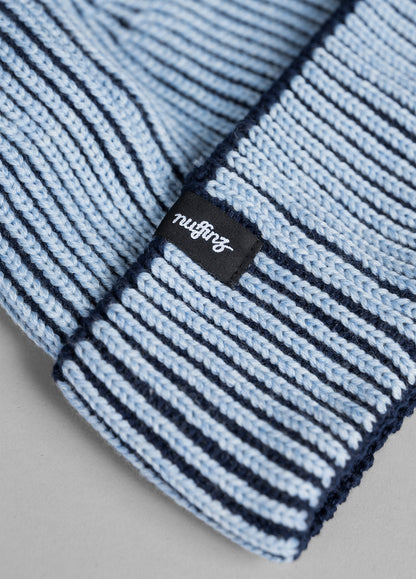 Blue Merino Cotton Beanie