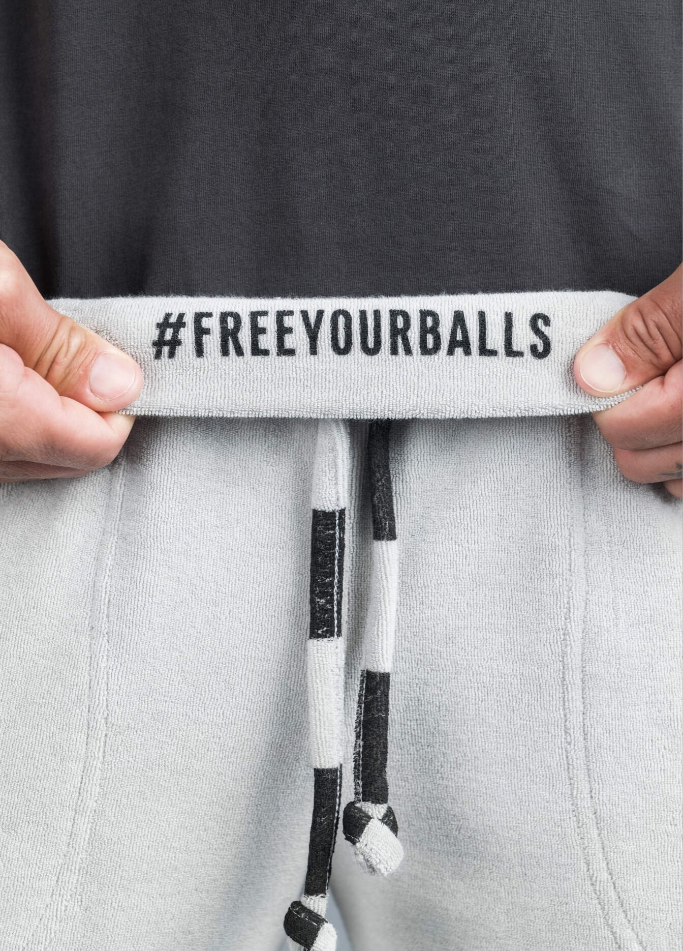 MIRAGE GREY TOWEL PANTS