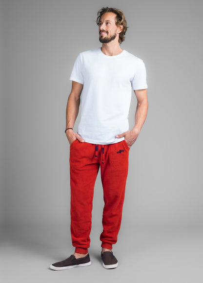 POMPEIAN RED TOWEL PANTS