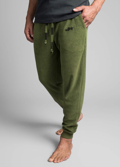 RIFFLE GREEN TOWEL PANTS