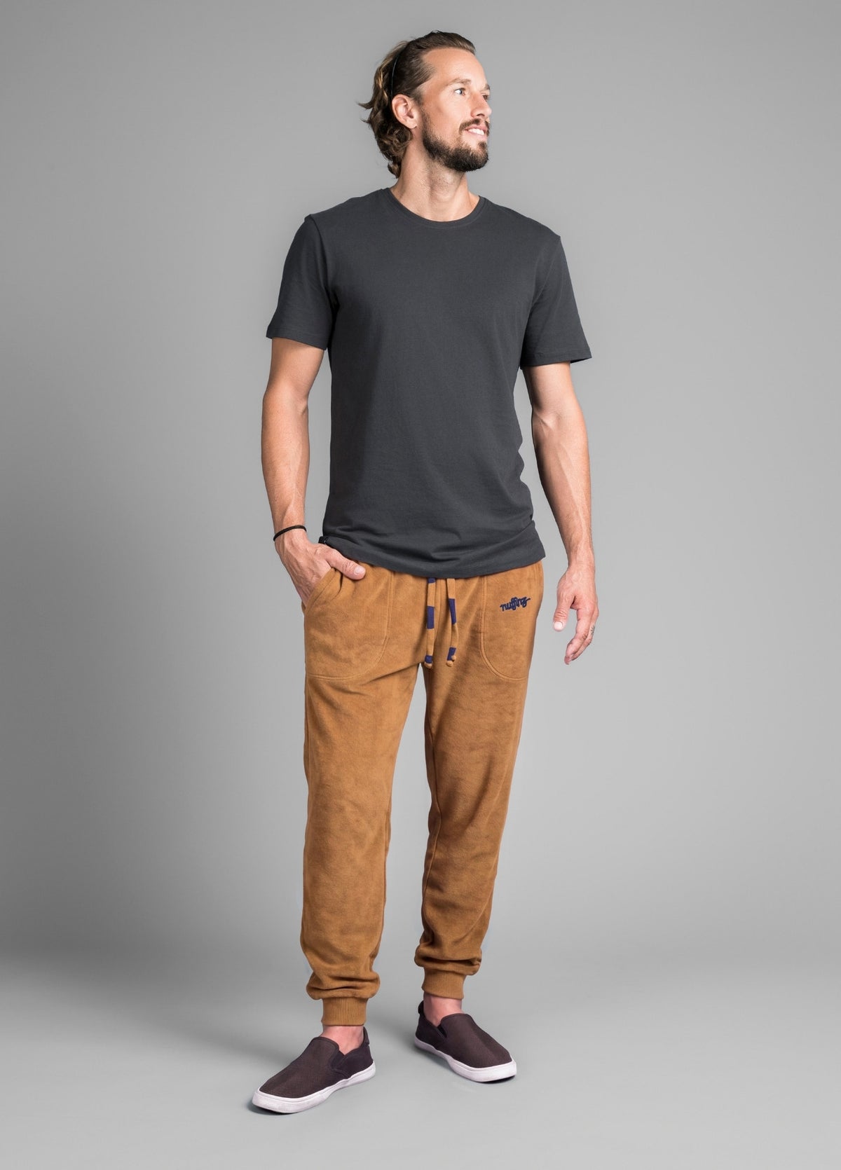 TOBACCO BROWN TOWEL PANTS