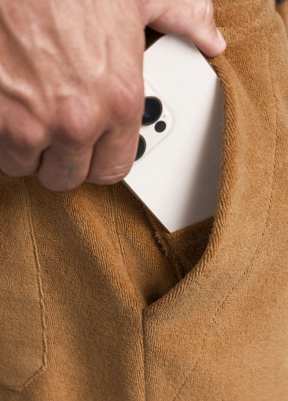 TOBACCO BROWN TOWEL PANTS
