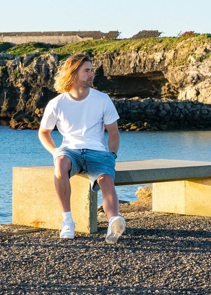 MIRAGE BLUE TOWEL SHORTS