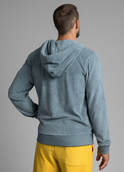 MIRAGE BLUE TOWEL ZIP HOODIE