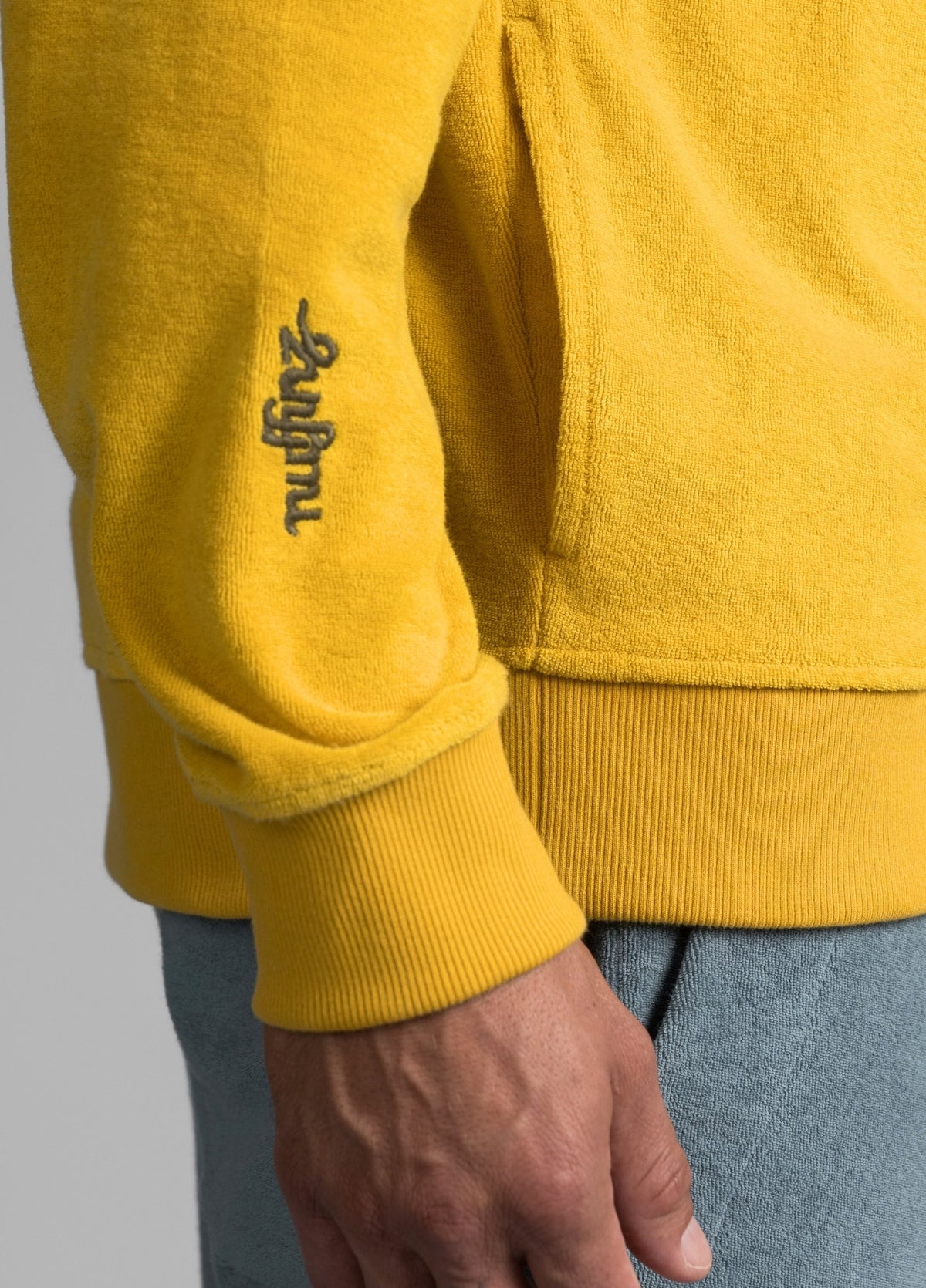 NUGGET GOLD TOWEL ZIP HOODIE