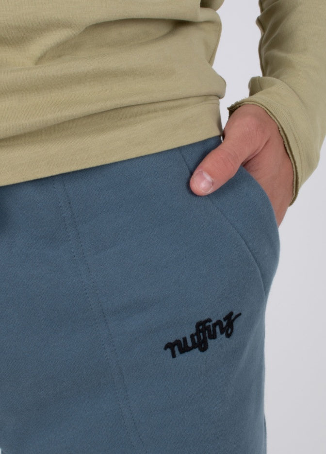 nuffinz shorts mirage blue organic cotton pocket detail