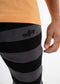 EBONY TOWEL SHORTS ST closeup - nuffinz logo - men's shorts with front pockets