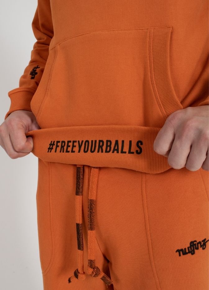 nuffinz the longs hoodie gold flame freeyourballs